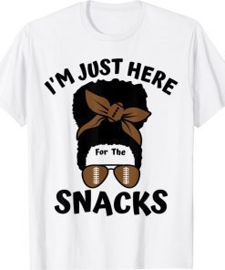 I'm Just Here For The Snacks Black Football Gameday Vintage Shirts