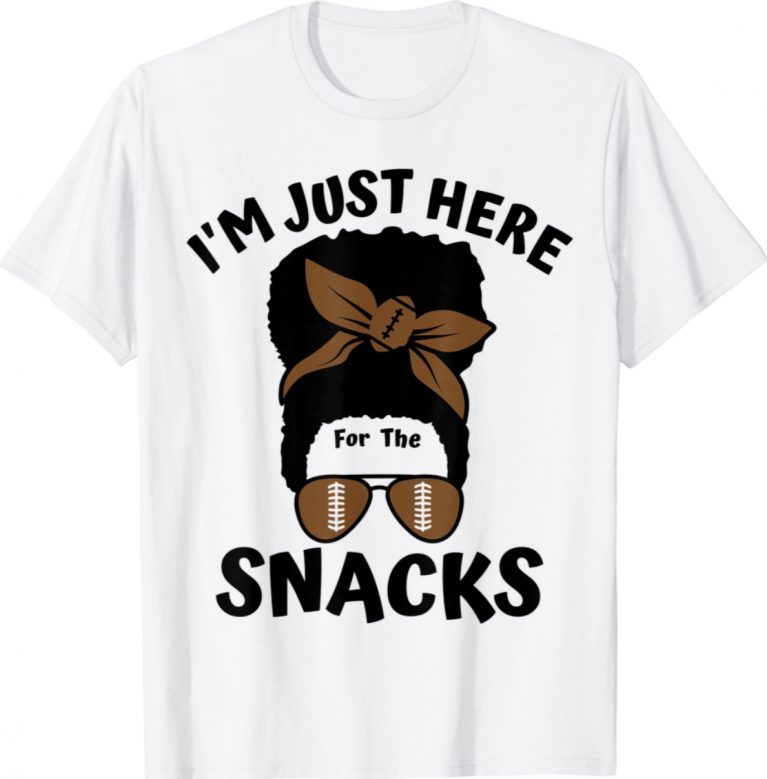 I'm Just Here For The Snacks Black Football Gameday Vintage Shirts