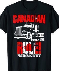 Canadian Truckers Rule Freedom Convoy 2022 Supporter Vintage TShirt