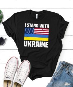 Peace Ukraine I Stand With Ukraine Flag US Flag Shirts