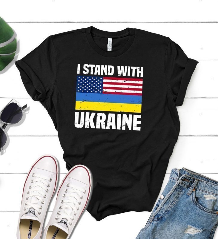 Peace Ukraine I Stand With Ukraine Flag US Flag Shirts