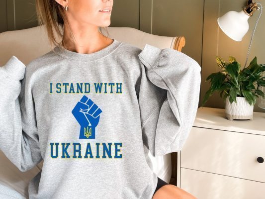 Support Ukraine Stand With Ukraine Tee Shirt No War in Ukraine