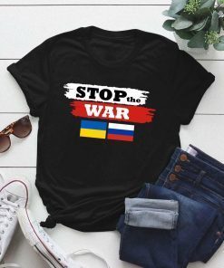 Save Russia and Stop The War Shirt I Support Ukraine I Stand With Ukraine Ukrainian Flag Vintage TShirt