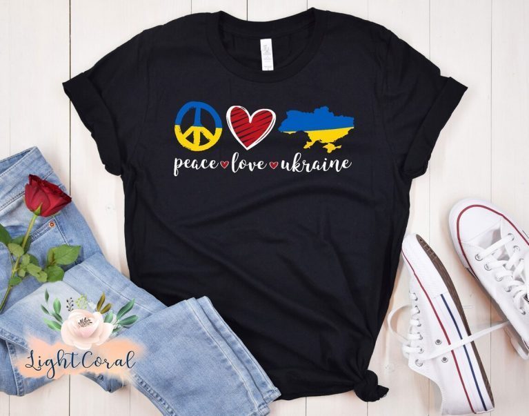 Peace Love Ukraine Stop War TShirt