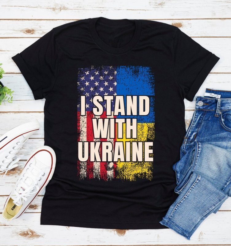 Ukrainian Flag, Ukrainian Roots I Stand With Ukraine Shirt, I Support Ukraine Shirt, American Flag