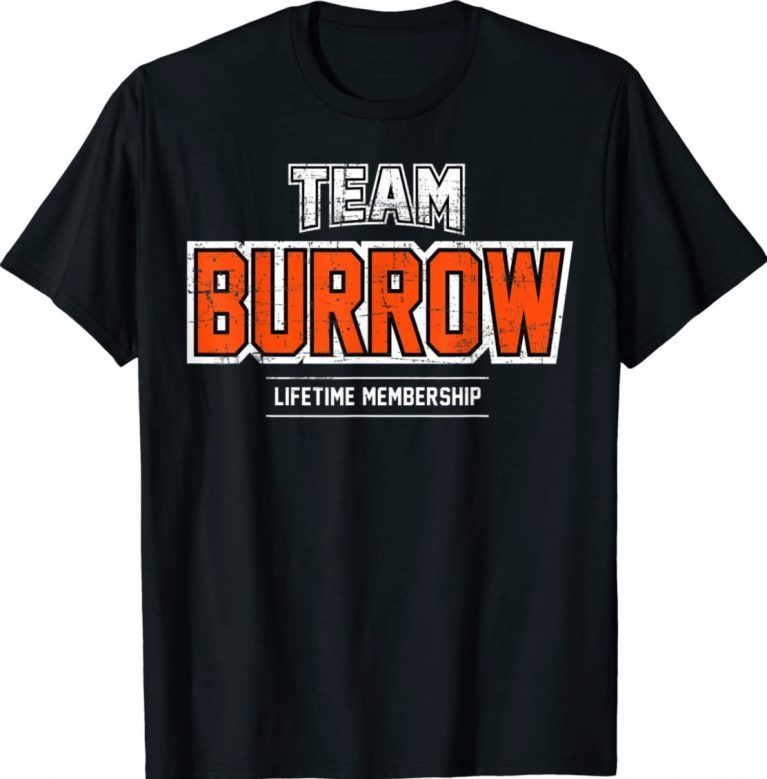 Vintage Team Burrow Proud Family Last Name Surname TShirt