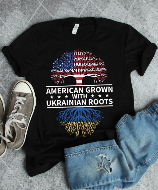 Ukrainian Roots Ukraine Roots Shirt America Grown Born In Ukraine Flag Ukraine Shirt