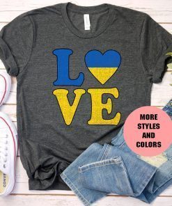 LOVE Ukraine Flag Support Ukraine Shirts