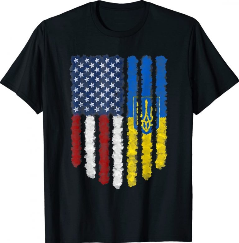 American Flag Ukraine America Roots Free Ukraine Shirts