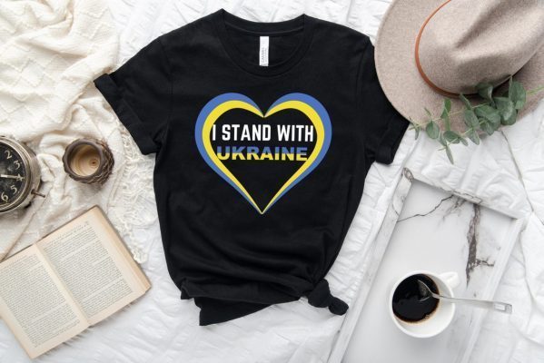 I Stand With Ukraine I Support Ukraine Flag Tee Shirt Ukrainian Roots Ukrainian Lover Support Ukraine Shirt Ukraine Patriot