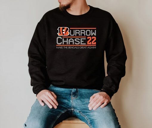 Burrow Chase 22 Cincinnati Bengal Super Bowl Champ 2022 Tee Shirt