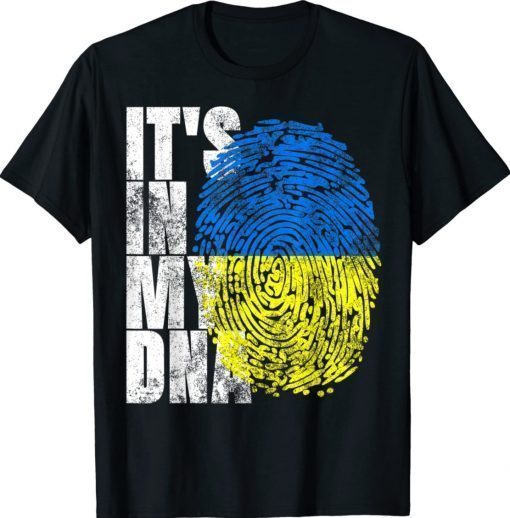 It's In My DNA Ukrainian Vyshyvanka Kozak Ukraine Flag Vintage T-Shirt