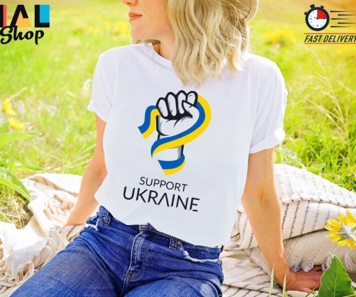 I Stand with Ukraine Heart Ukraine Unisex Tee Shirt