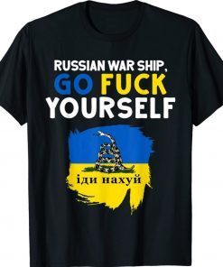 Russian Warship Go F Yourself Flag Vintage Shirts