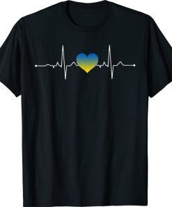 Ukraine Love Heartbeat Heart Ukraine Free Shirt