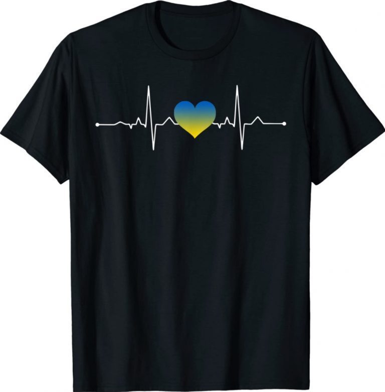 Ukraine Love Heartbeat Heart Ukraine Free Shirt