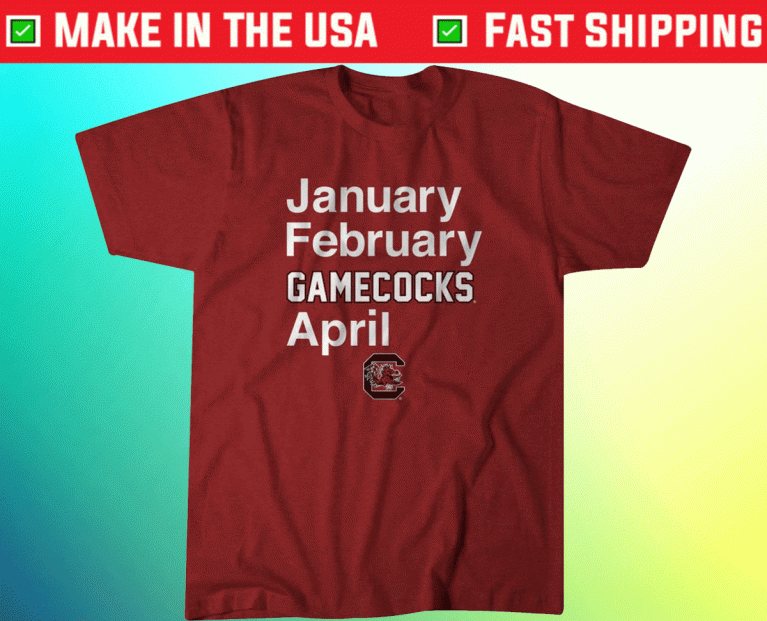 January February Gamecocks April USC Vintage T-Shirt