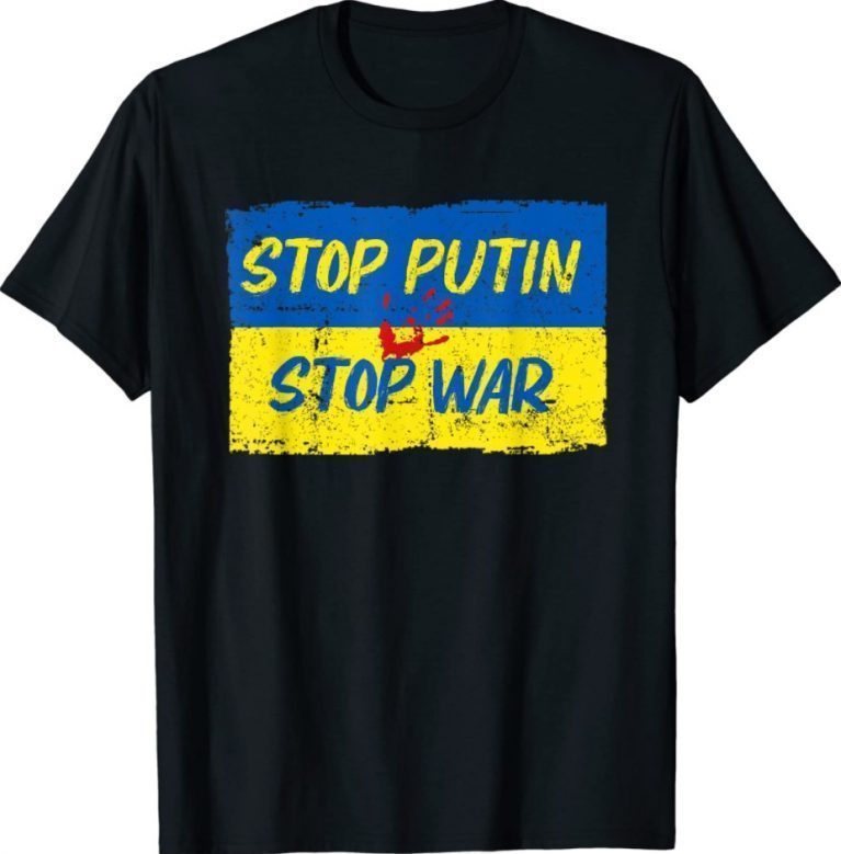 Support Ukrainians Flag Pray For Ukraine Flag Free Ukraine Vintage TShirt