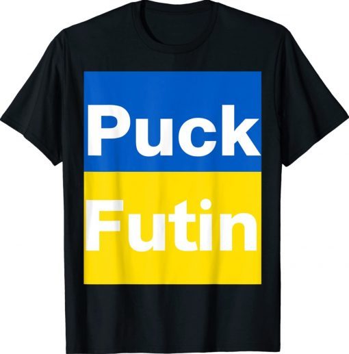 Puck futin ukraine flag i stand with ukraine vintage t-shirt