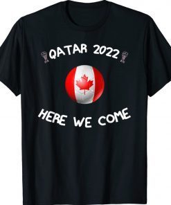 Vintage Canadian National Football Team Lover Road to Qatar 2022 T-Shirt