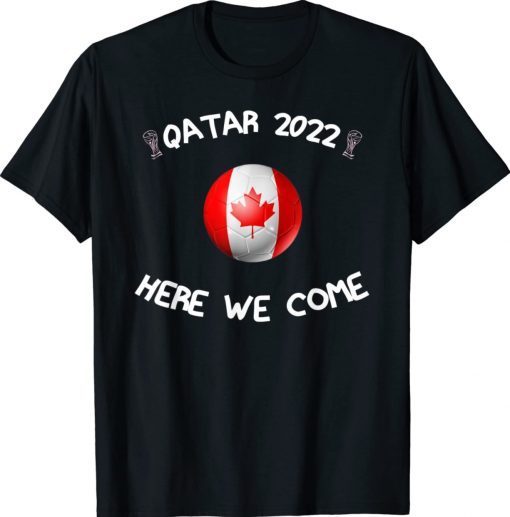 Vintage Canadian National Football Team Lover Road to Qatar 2022 T-Shirt