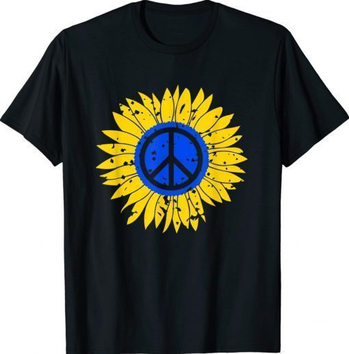 Sunflower Ukrainian Flag Peace Love Sunflower Ukraine Vintage Shirts