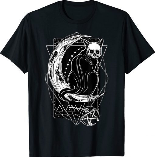 Tarot Card Crescent Moon And Cat 2022 Shirts