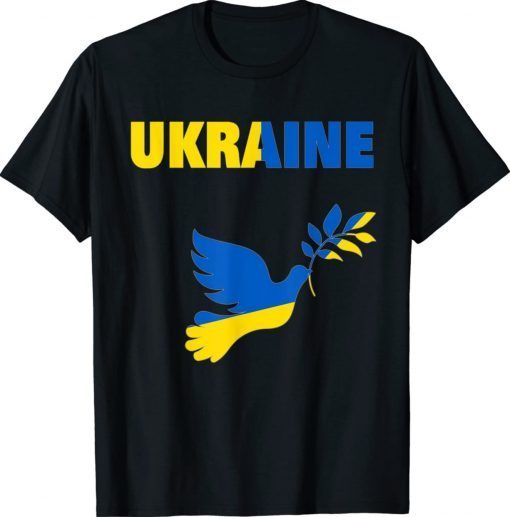 Peace in Ukraine Dove Ukraine With flag Ukraine Vintage TShirt