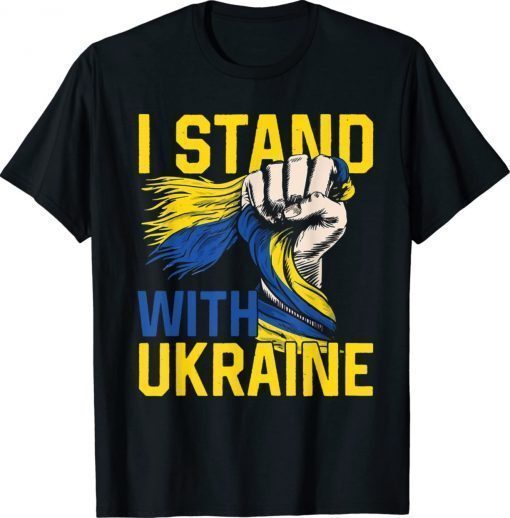 Save Ukraine I Stand With Ukraine Ukrainian Flag Rise Fist Vintage Shirts