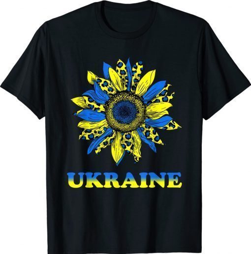 Sunflower Flag Leopard Stand With Ukraine 2022 TShirt