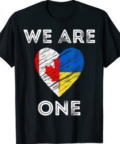Canada Supports Ukraine We Are One Love Heart Flag 2022 Shirts