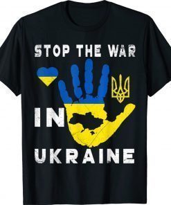 Stop the war in Ukraine Support Ukrainians Flag Ukraine Vintage Shirts