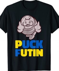 Puck Futin Stop War Stand With Ukraine Peace Manatee Vintage TShirt