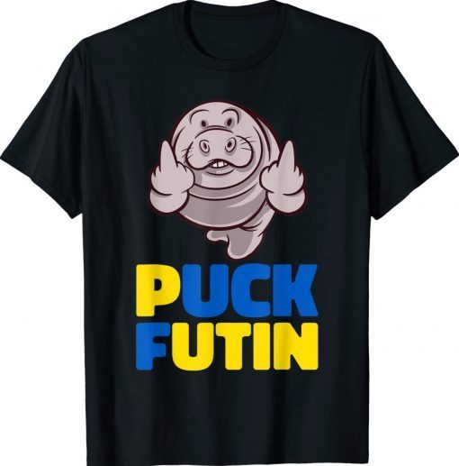 Puck Futin Stop War Stand With Ukraine Peace Manatee Vintage TShirt