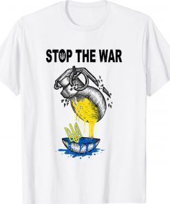 Support Ukrainians Ukraine Flag Stop War in Ukraine Unisex TShirt