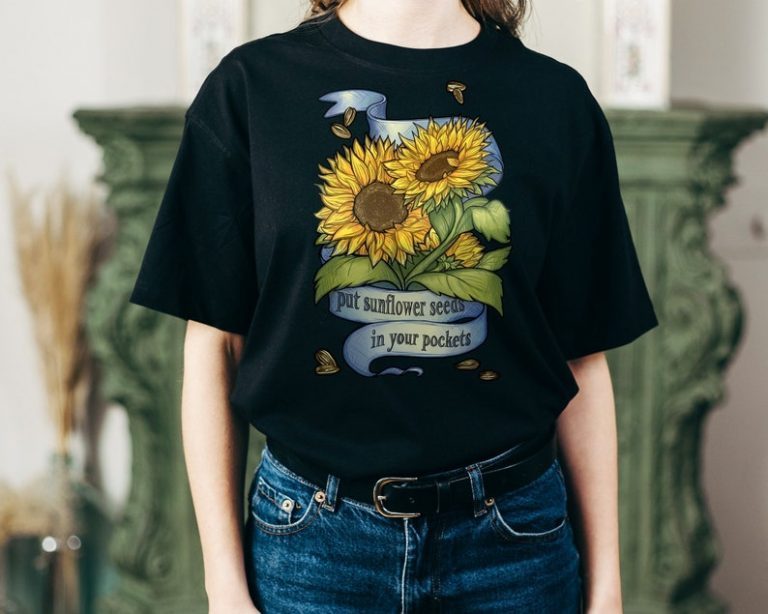 Put Sunflower Seeds in Your Pockets Support Ukraine T-Shirt