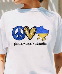 Peace Love Ukraine I Stand With Ukraine Strong TShirt