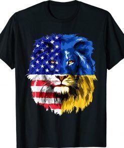 I Stand With Ukraine American USA Flag Support Ukrainian Vintage Shirts