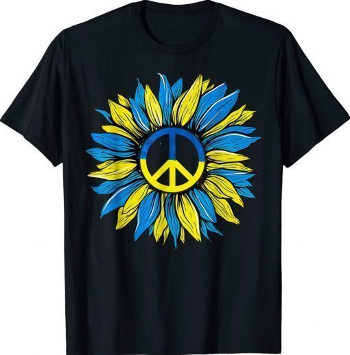 Sunflower Ukrainian Flag Stand With Ukraine Peace Vintage TShirt