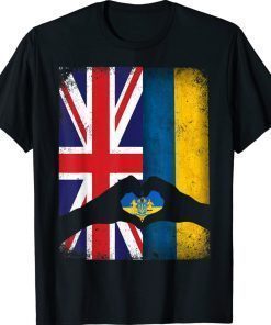 Ukrainian United Kingdom Flag Support Lover Pride Ukraine UK Unisex TShirt