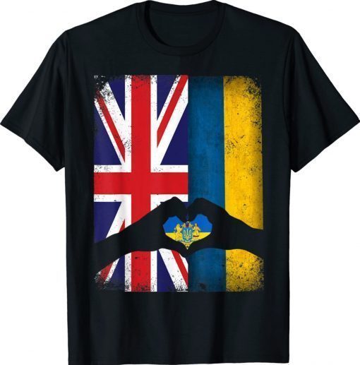 Ukrainian United Kingdom Flag Support Lover Pride Ukraine UK Unisex TShirt