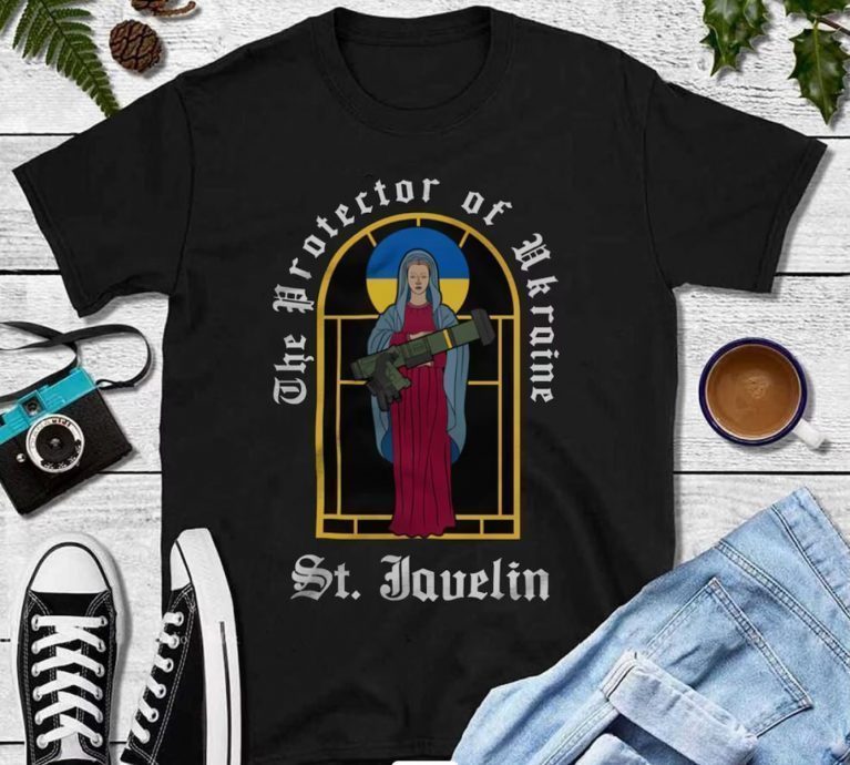 The Protector Of Ukraine St. Javelin Ukrainian Saint of Javelins Tee Shirt