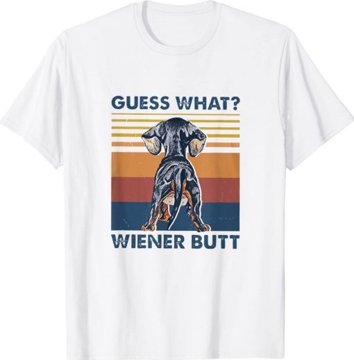 Retro Dog What Wiener Butt For Dog Lover 2022 TShirt