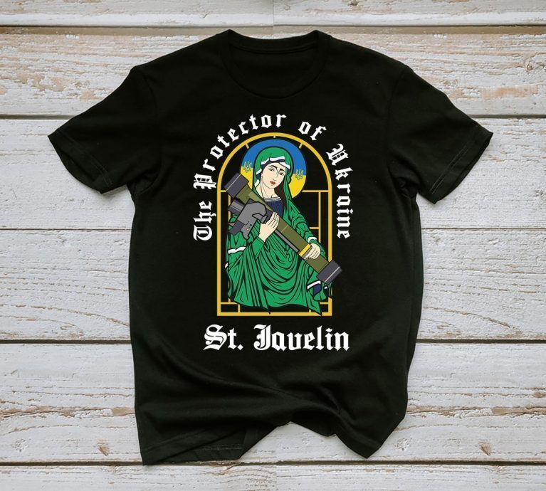 St. Javelin The Protector Of Ukraine Saint Javelin Saint I Stand With Ukraine Vintage TShirt