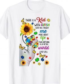 There Is A Kid With Autism Elephant Mom Autism Child Kids Gift TShirt