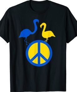 Stand With Ukraine Support Ukraine Peace In Ukraine Flamingo Vintage Shirts