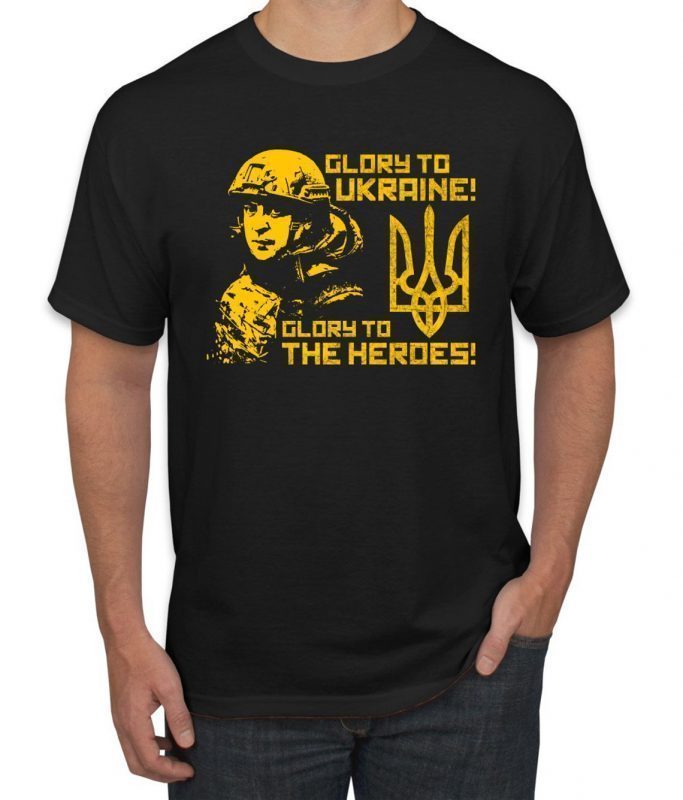 Glory to Ukraine Glory to the Heroes Zelensky Tee Shirt