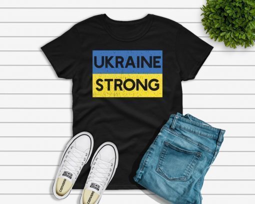 Anti Russia Shirt Ukraine Strong Anti War Ukraine Flag Shirt, Pro Ukraine Top, Ukrainian Support