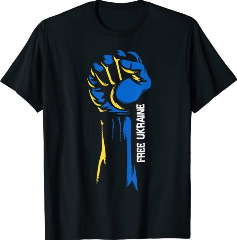 Support Ukraine I Stand With Ukraine Flag Fight Free Ukraine Tee Shirt