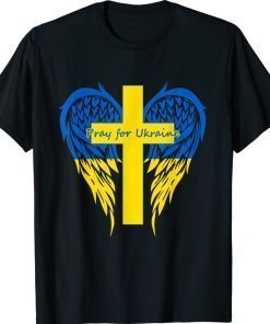 Pray For Ukraine Flag Free Ukraine I Support Ukrainian Vintage TShirt